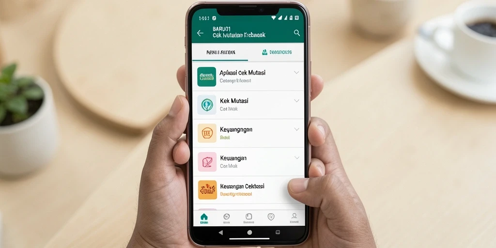 Tampilan antarmuka aplikasi Cek Mutasi BARU01 yang informatif dan mudah digunakan.