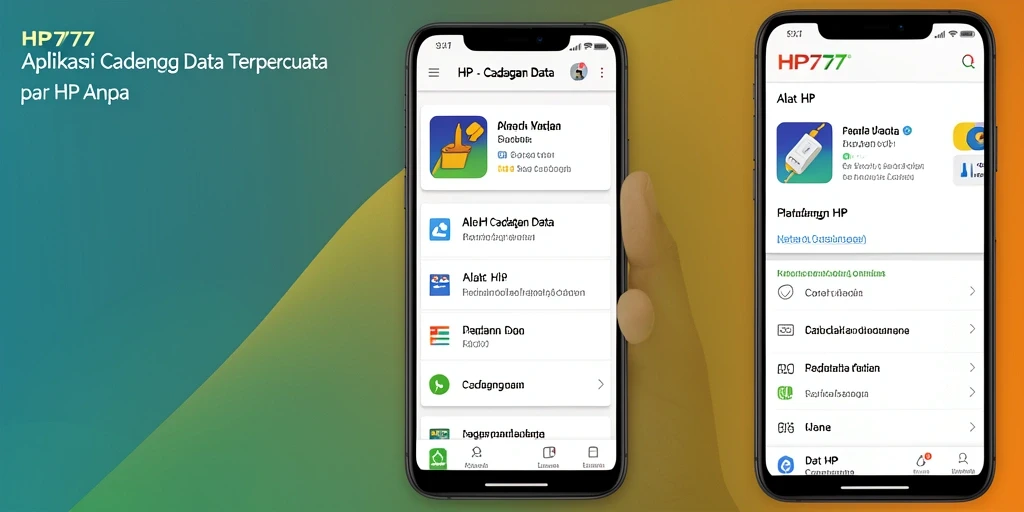 Tampilan antarmuka HP777 memudahkan pengguna untuk cadangkan data.