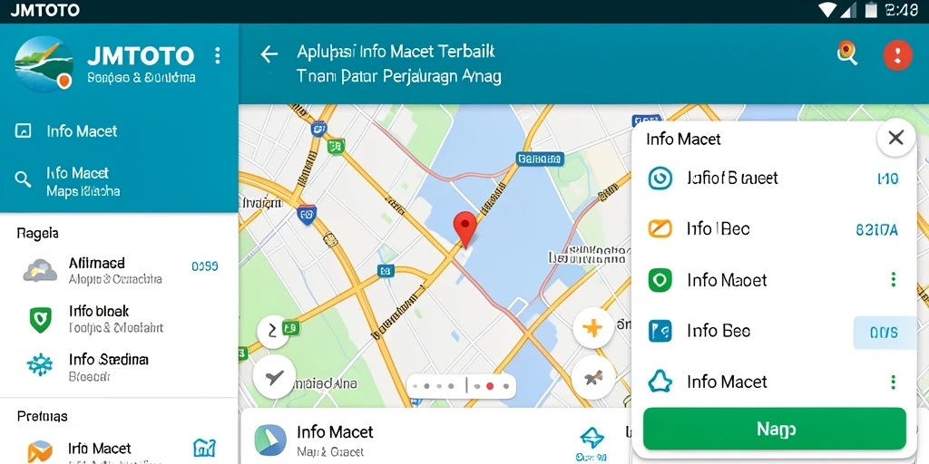 Tampilan antarmuka JMTOTO dengan informasi kemacetan terkini.