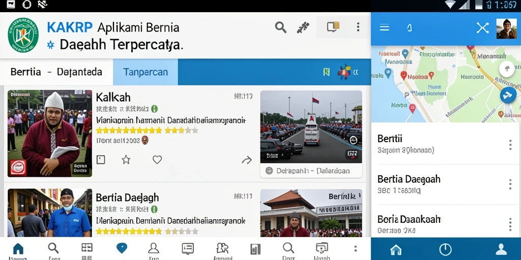Antarmuka aplikasi KAKRP yang sederhana dan informatif.