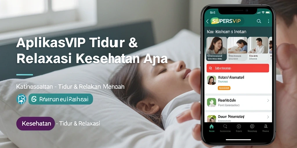 Antarmuka SUPERSVIP yang ramah pengguna dengan fitur Tidur & Relaksasi.