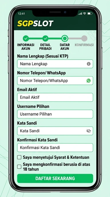 Cara Mudah Registrasi Akun Baru di sgpslot